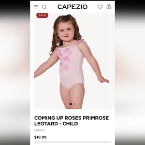 Capezio Child Primrose Pink Rose-Print One-Piece Leotard